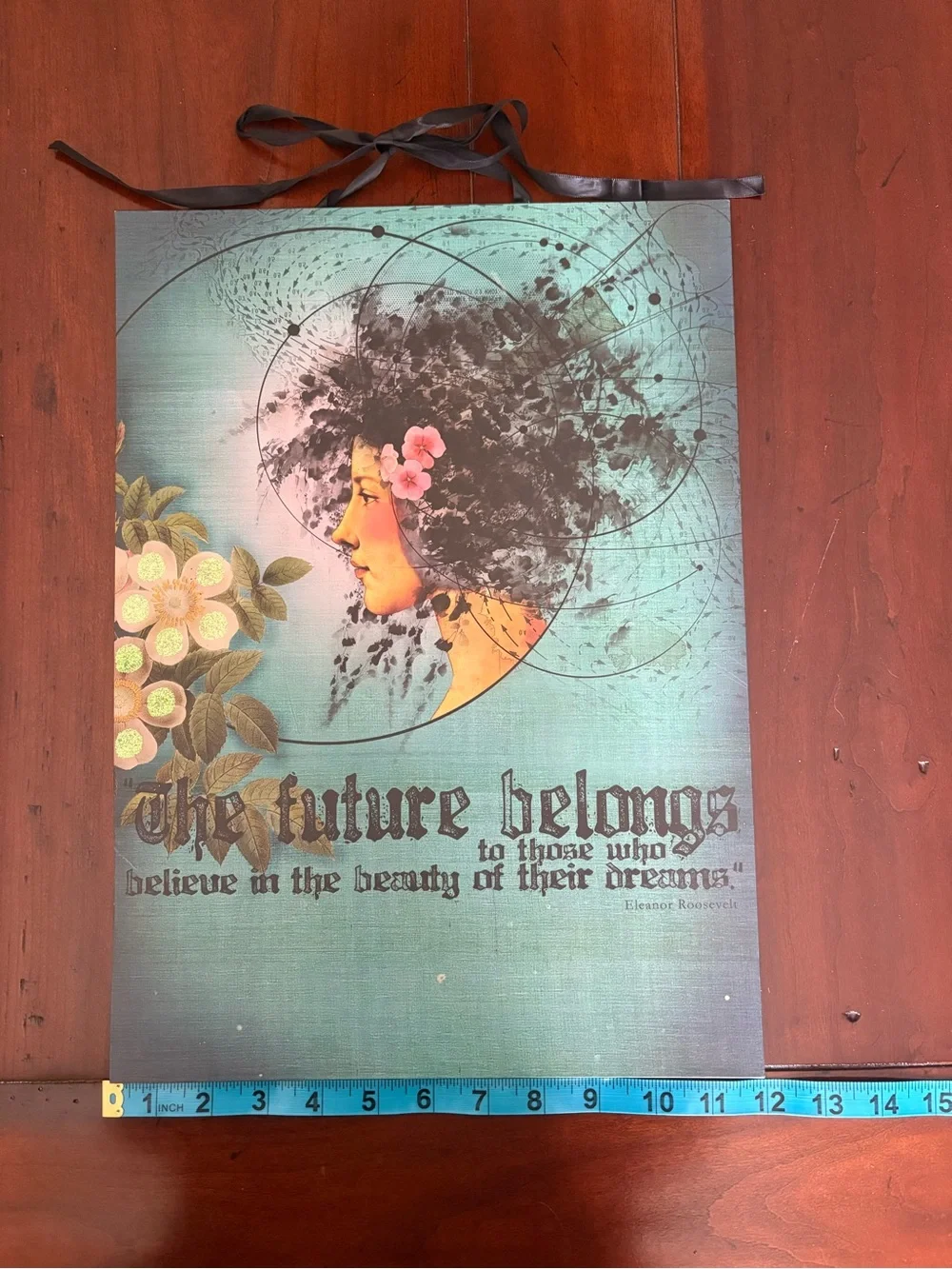 The Future Belongs Wall Art - Teal Decorative Hanging Print